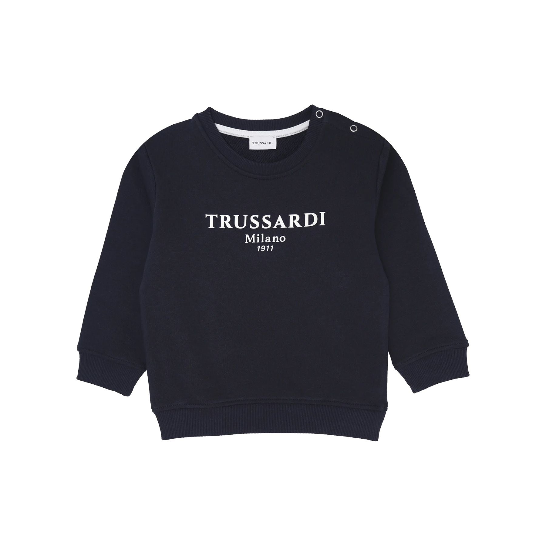 Trussardi Crewneck Sweatshirt in Blue Cotton