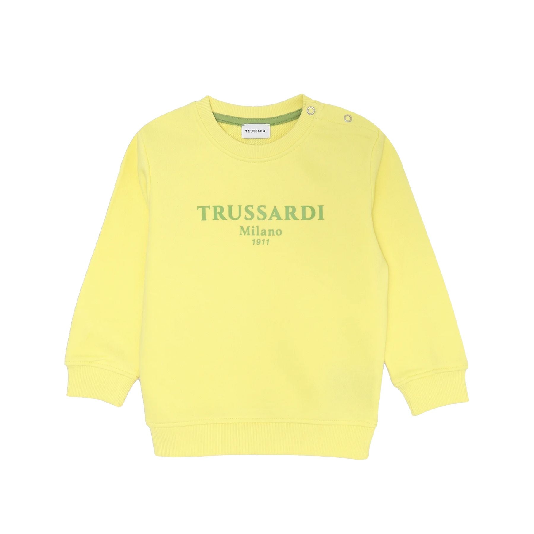 Trussardi Yellow Cotton Crewneck Sweatshirt