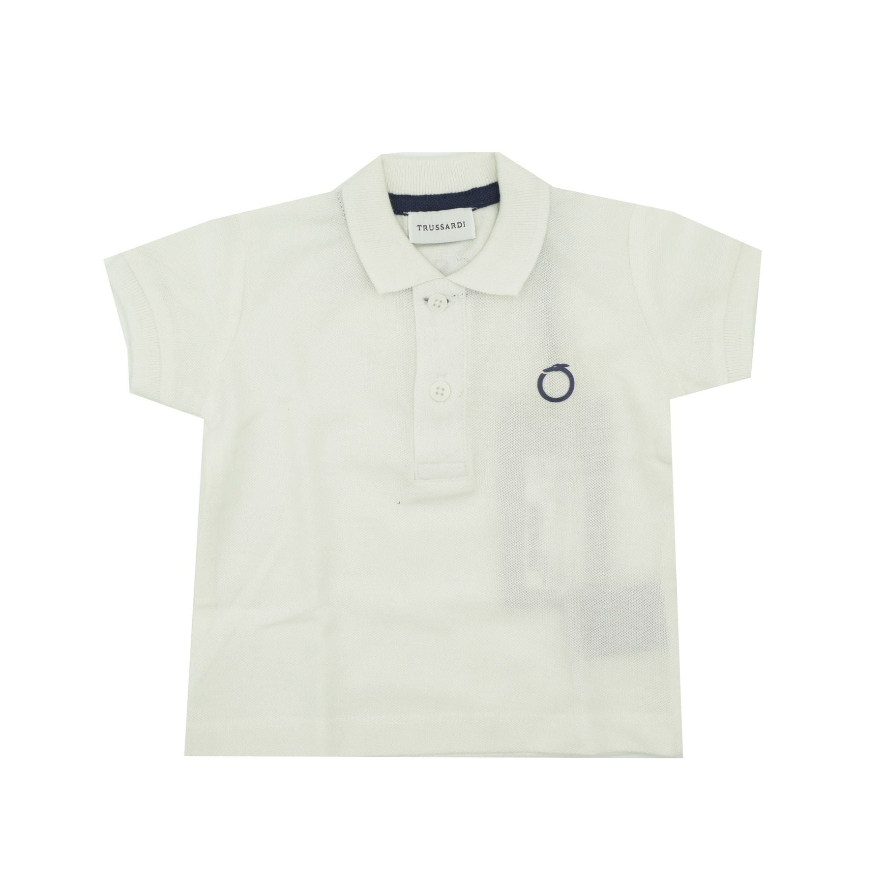 Trussardi Polo Shirt in White Piquet Fabric