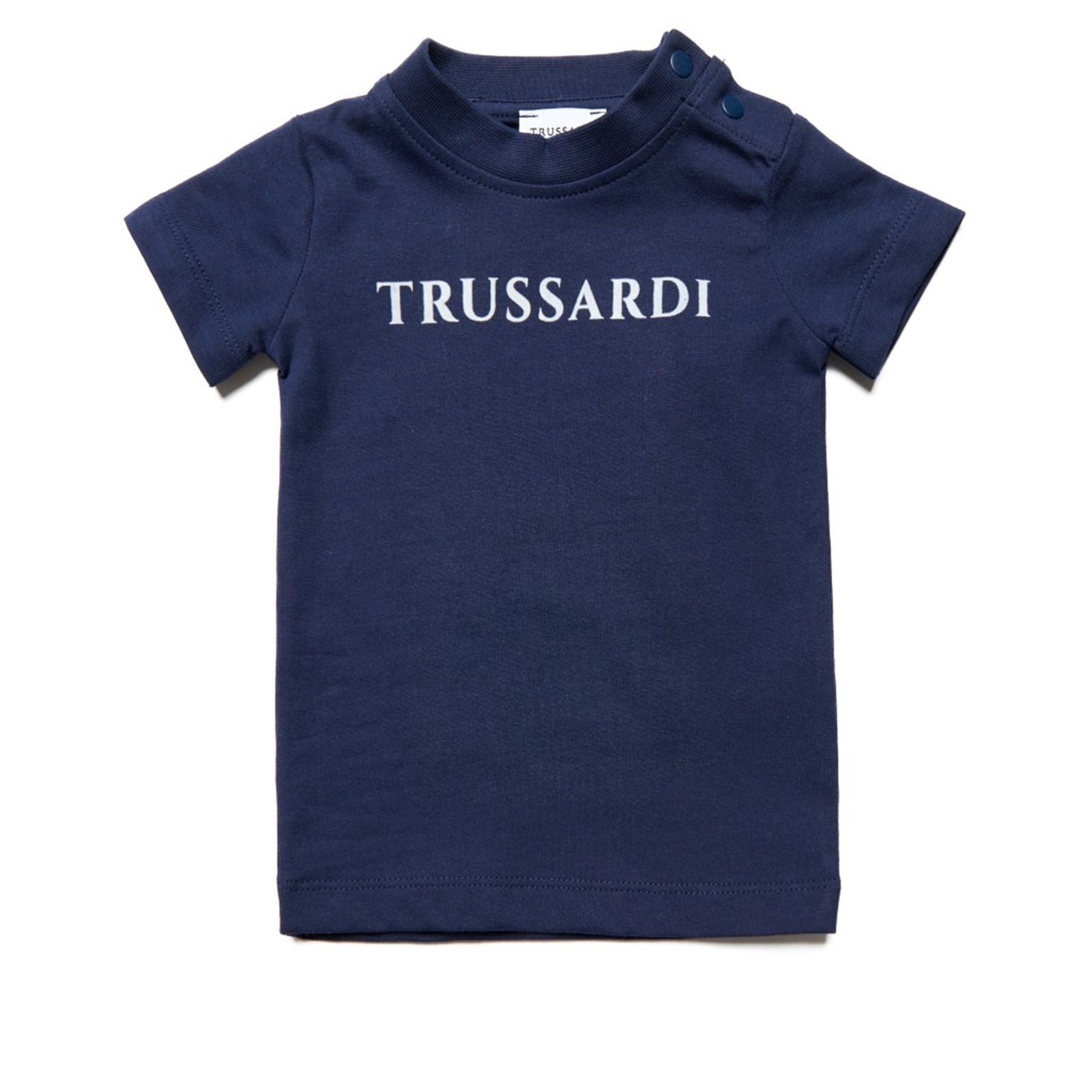 Trussardi Printed Crew Neck T-Shirt Blue