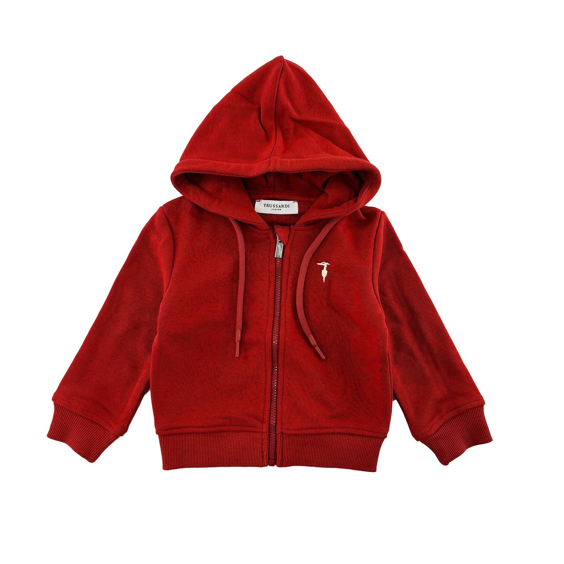 Trussardi Baby Sweatshirt in Hazelnut with Hood and Zip