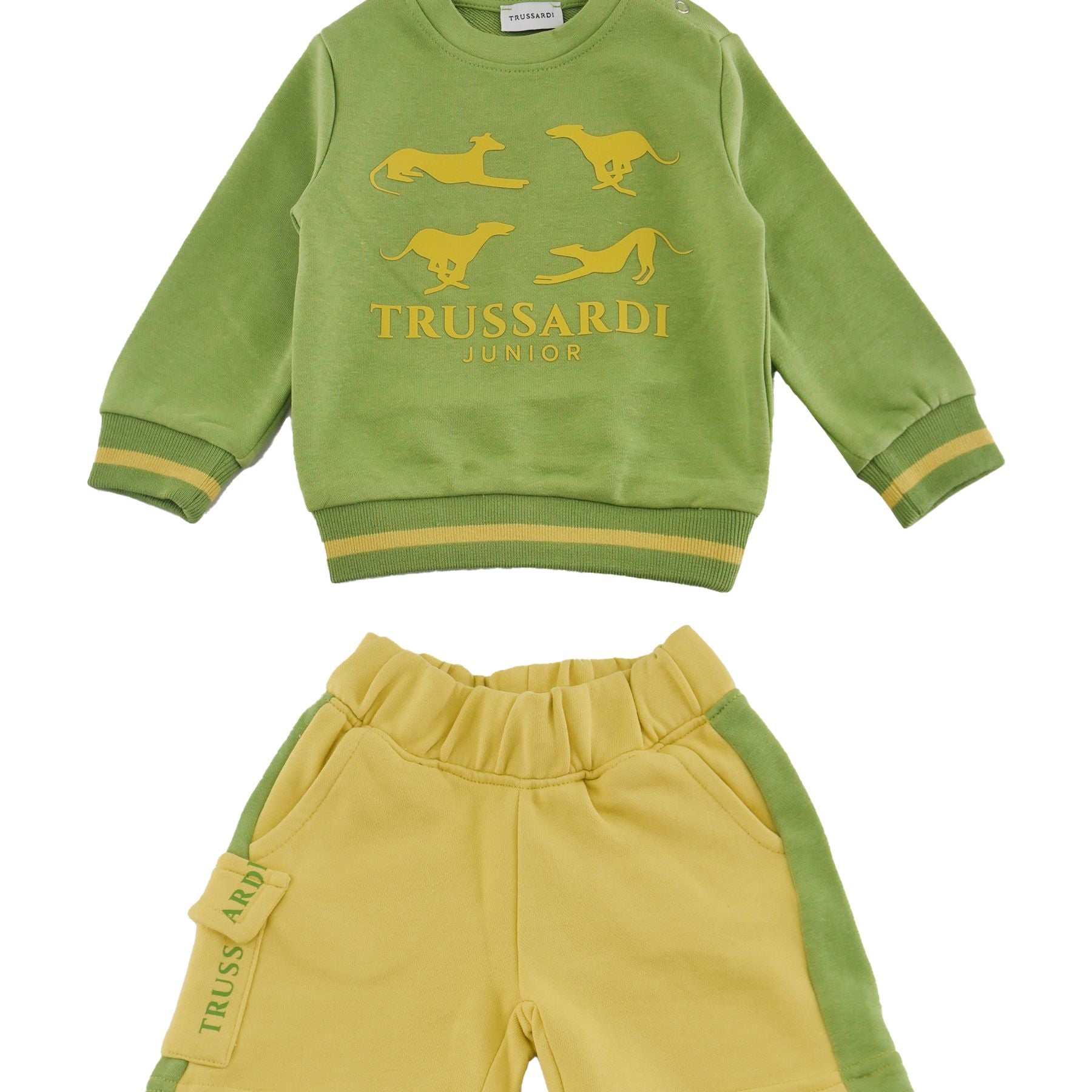 Trussardi Lightweight Sportswear Set with Sweatshirt and Bermuda Shorts