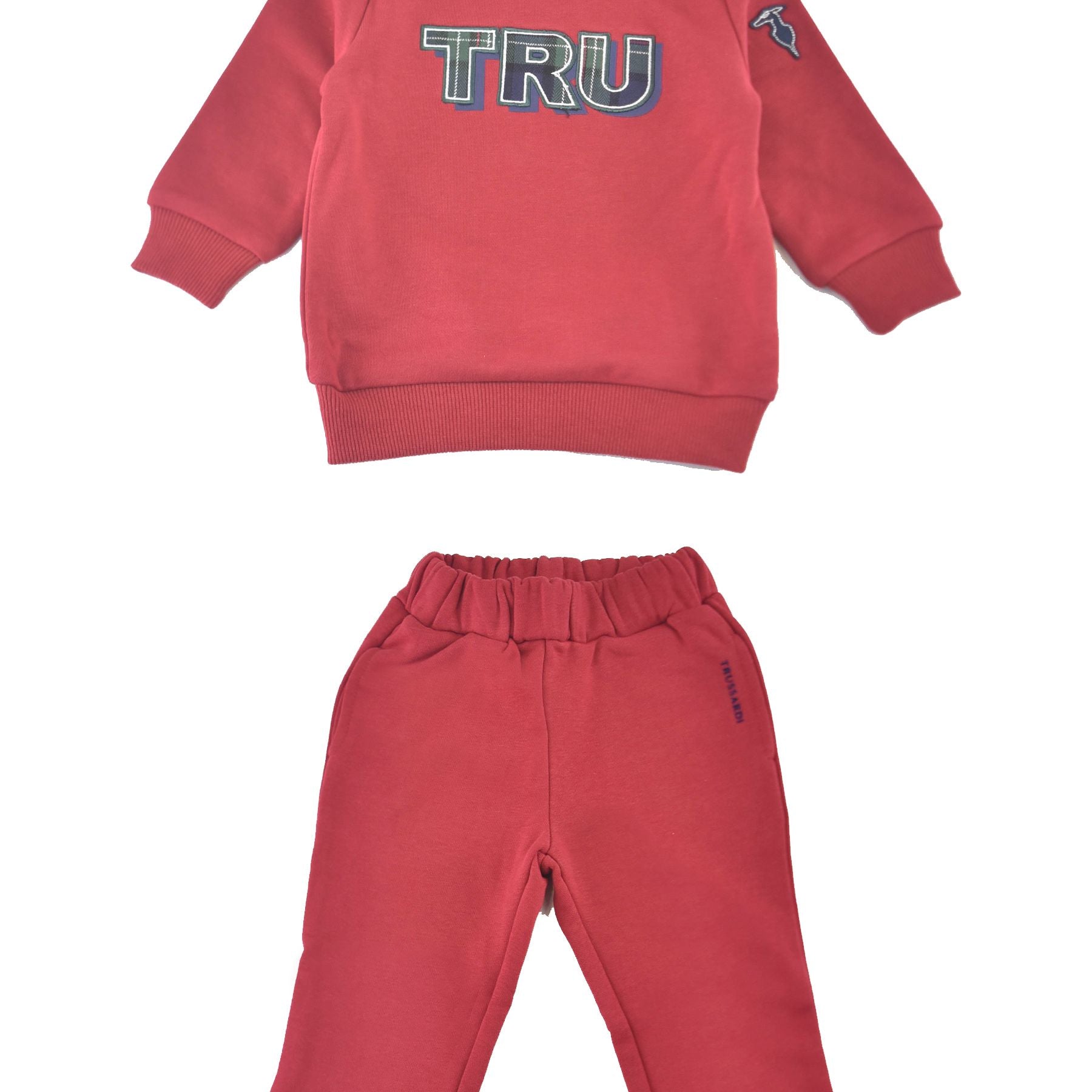 Baby's sporty set with crew neck tracksuit and trousers
