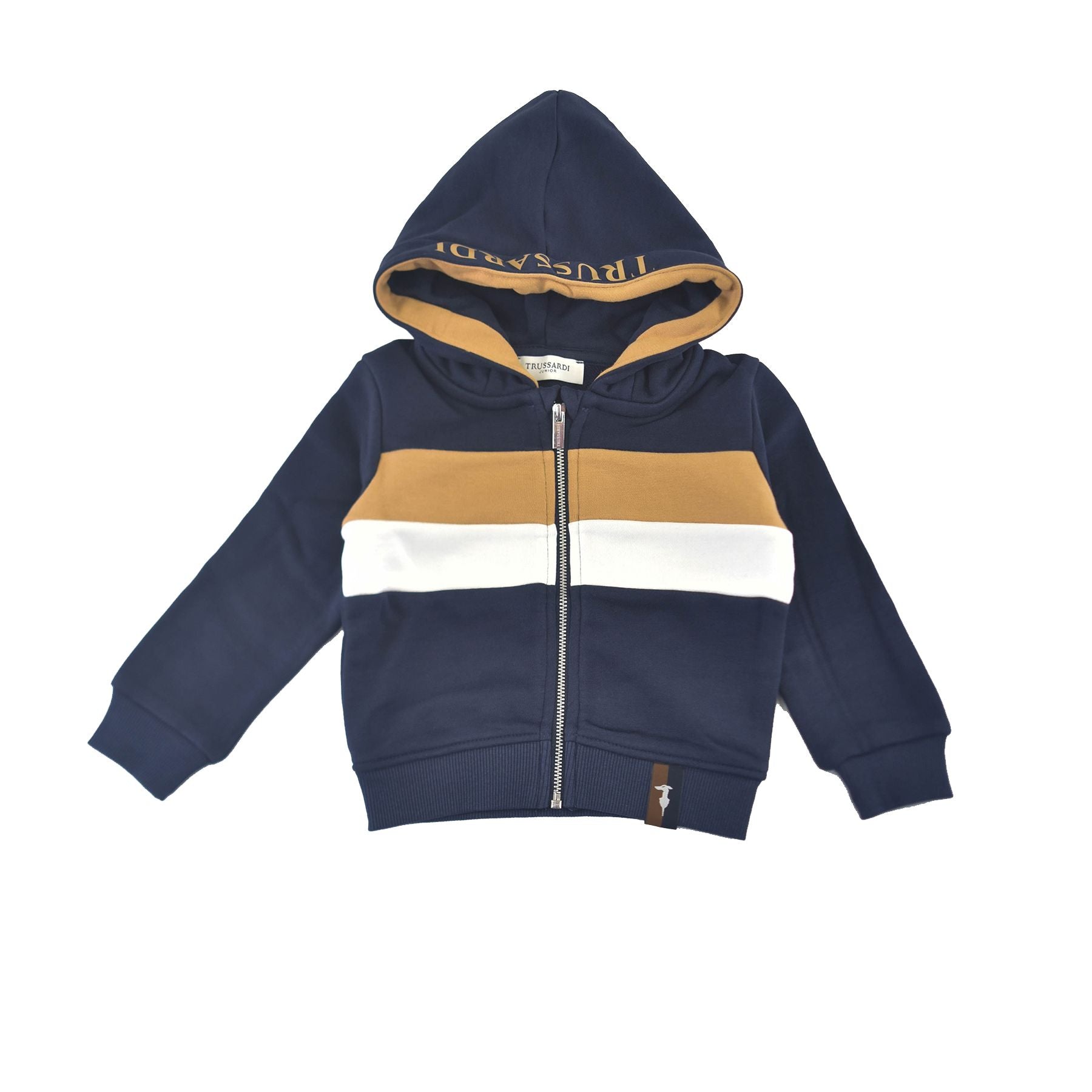 Multicolored full-zip cardigan sweatshirt