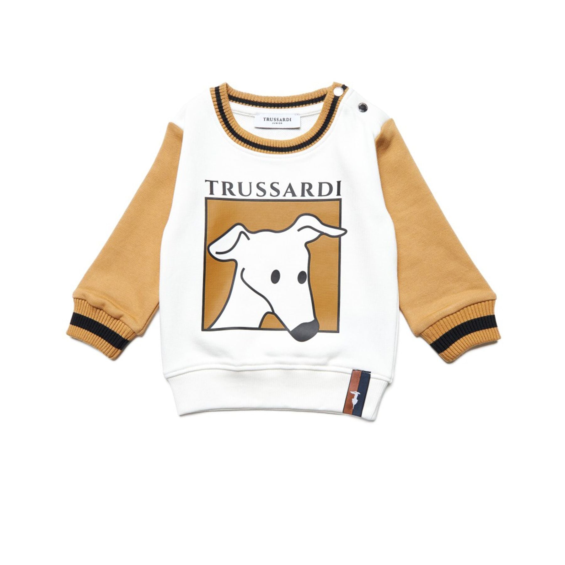 Trussardi Crewneck Sweatshirt with Maxi Logo Print