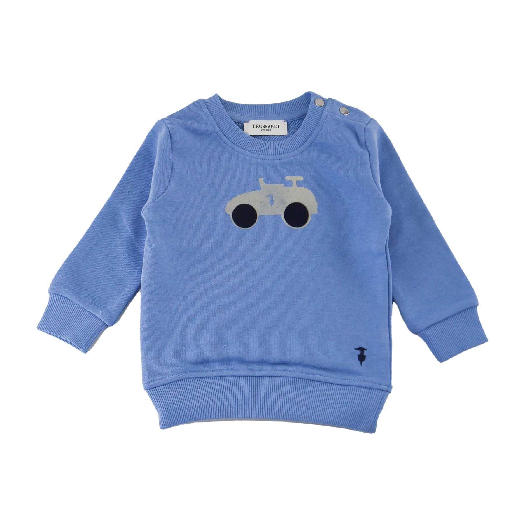 Trussardi Crewneck Sweatshirt with Printed Automotive Logo