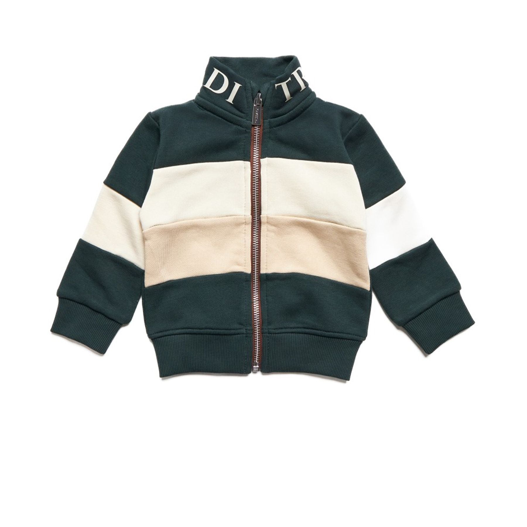 Trussardi Two-Tone Full Zip Cardigan Sweatshirt