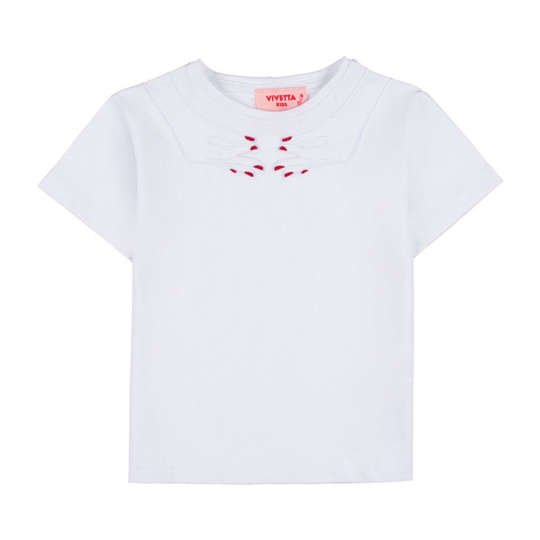 Vivetta White T-shirt with Hand Collar