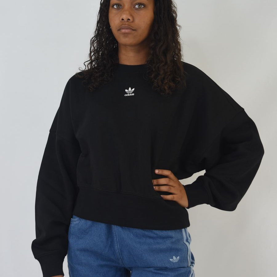 Adidas Cropped Sweatshirt with Embroidery