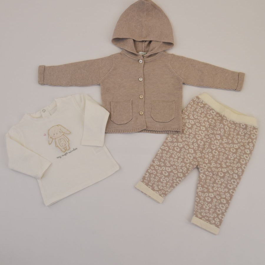 Amore is me Three-Piece Set: Cardigan, T-Shirt, and Pants