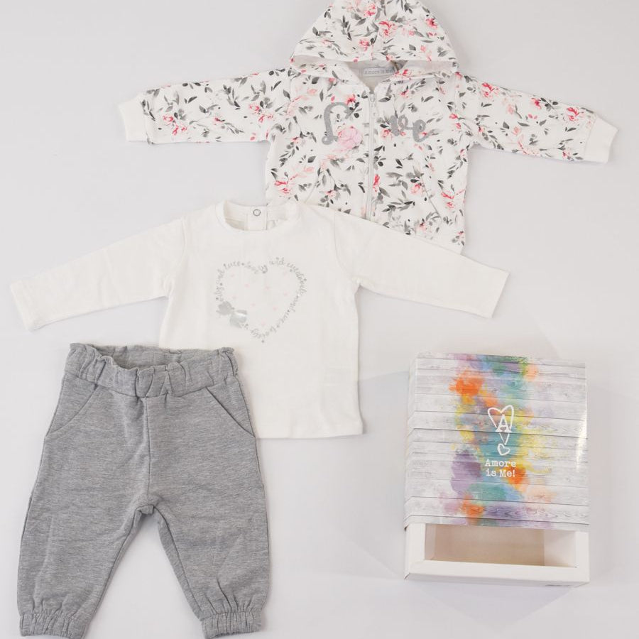 Love is me Three-Piece Tracksuit Sweatshirt, T-shirt and Pants