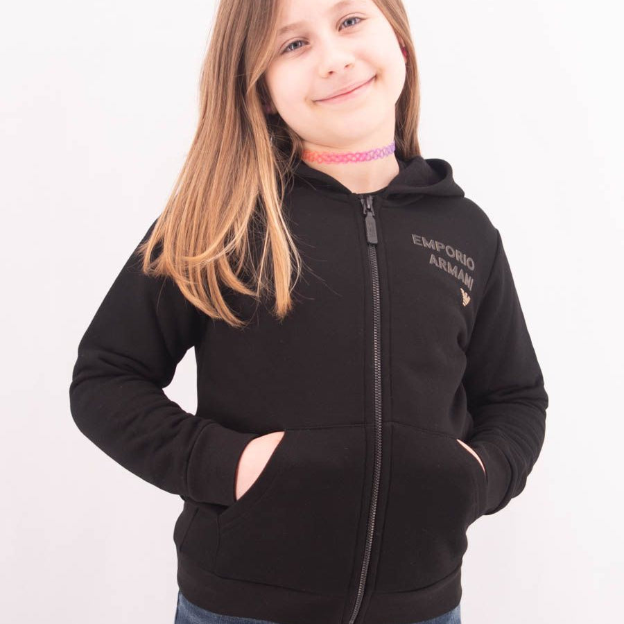 Armani Full-Zip Hoodie with Emporio Logo