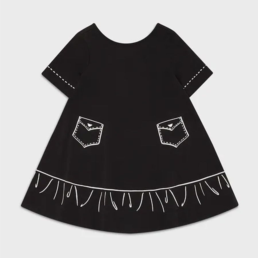 Armani Trompe L'oeuil Printed Cotton Dress