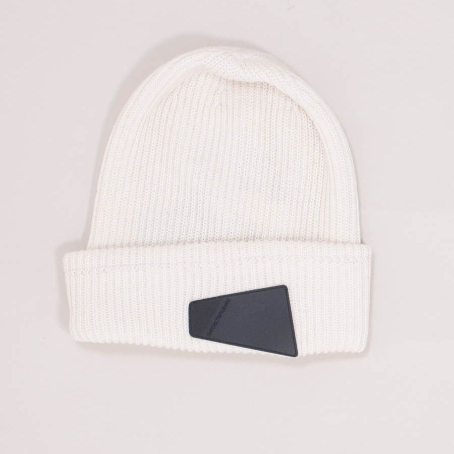 Armani Beanie Hat with Emporio Logo Application