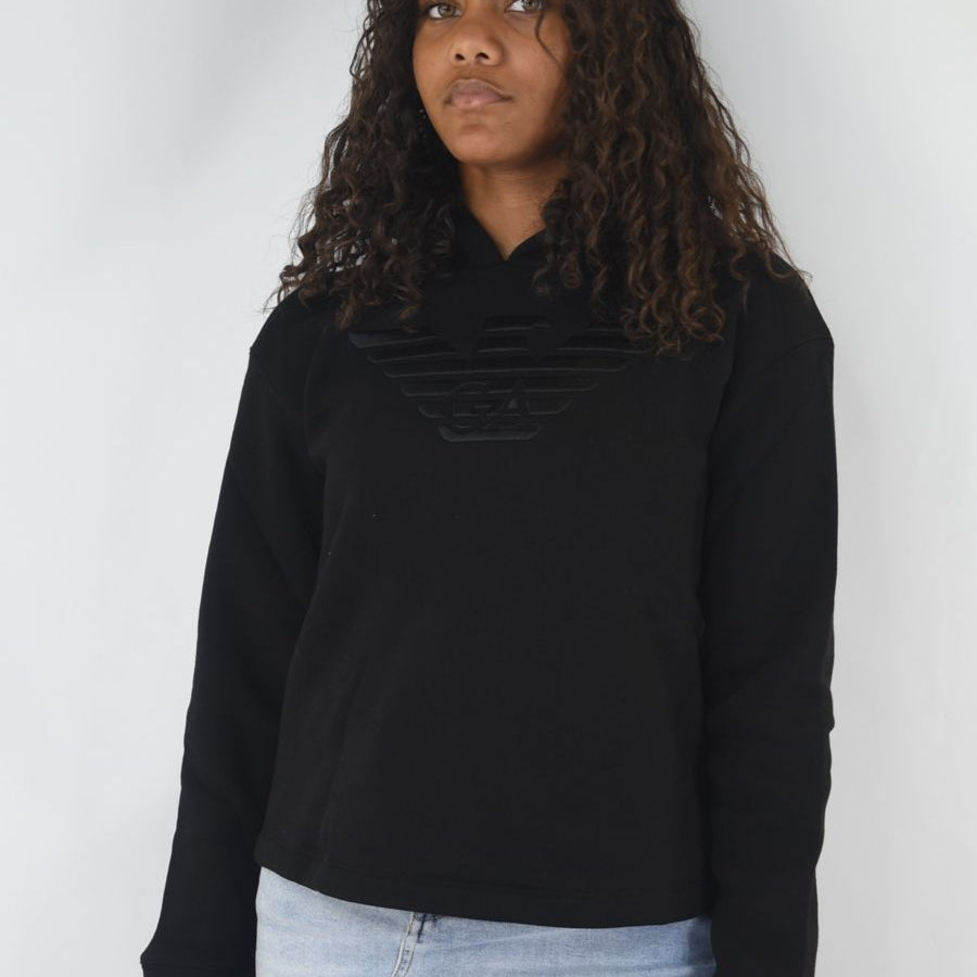 Armani Hoodie with Maxi Logo Print