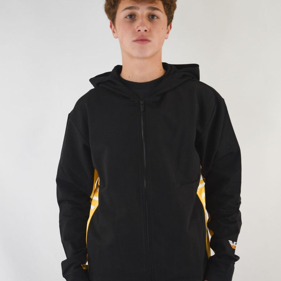 Armani Full-Zip Hoodie with Logo on the Sleeve
