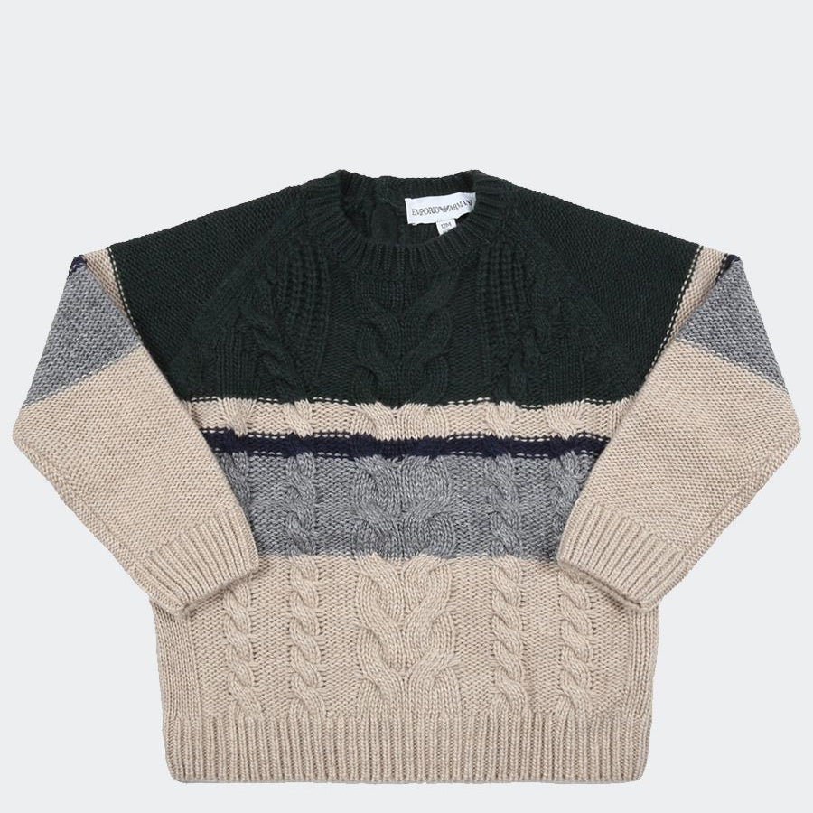 Armani Braided Crew Neck Sweater