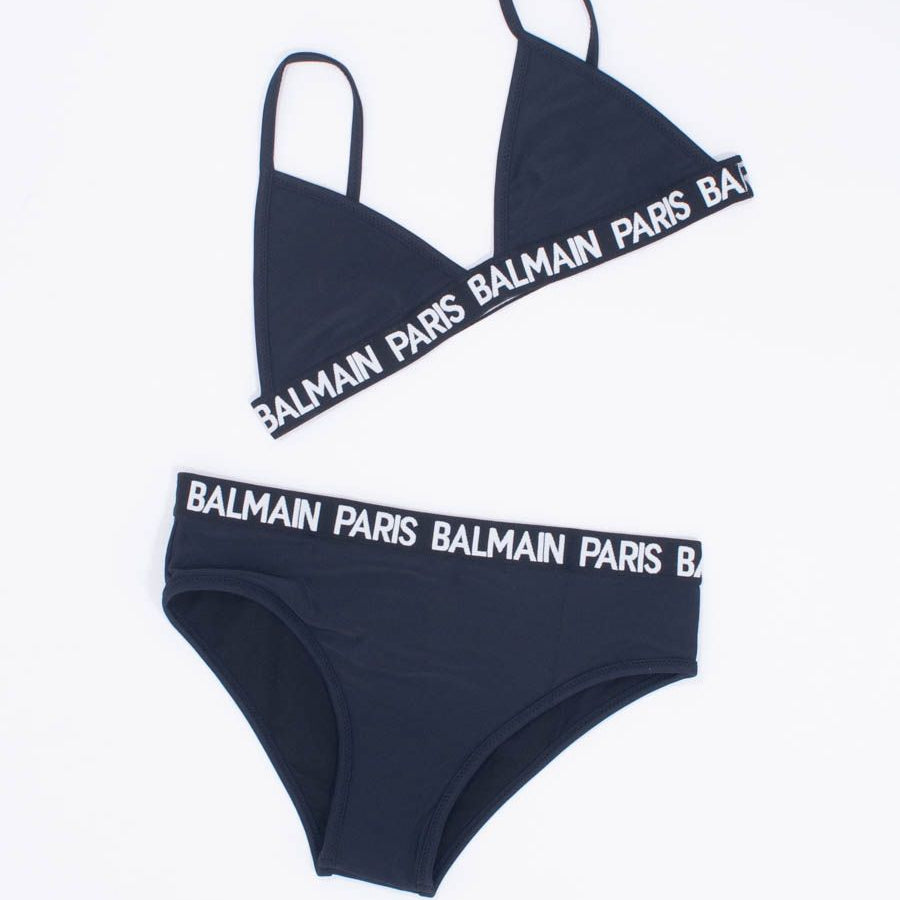 Balmain Two Piece Swimsuit with Logo Band