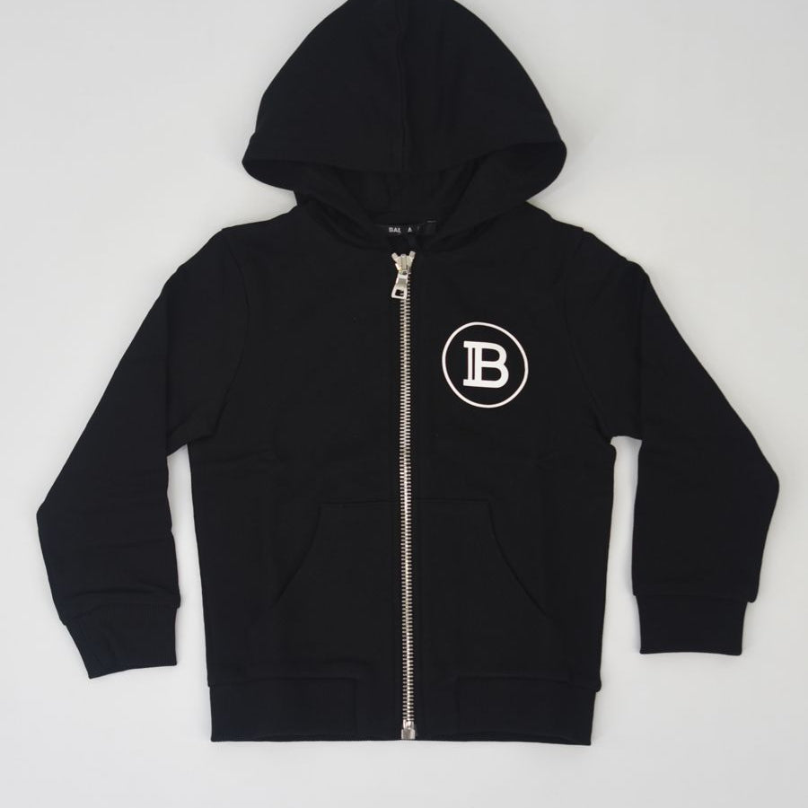 Balmain Full Zip Hoodie with Reflex Logo