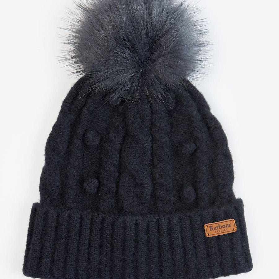 Barbour Plain Hat with Pom Pom