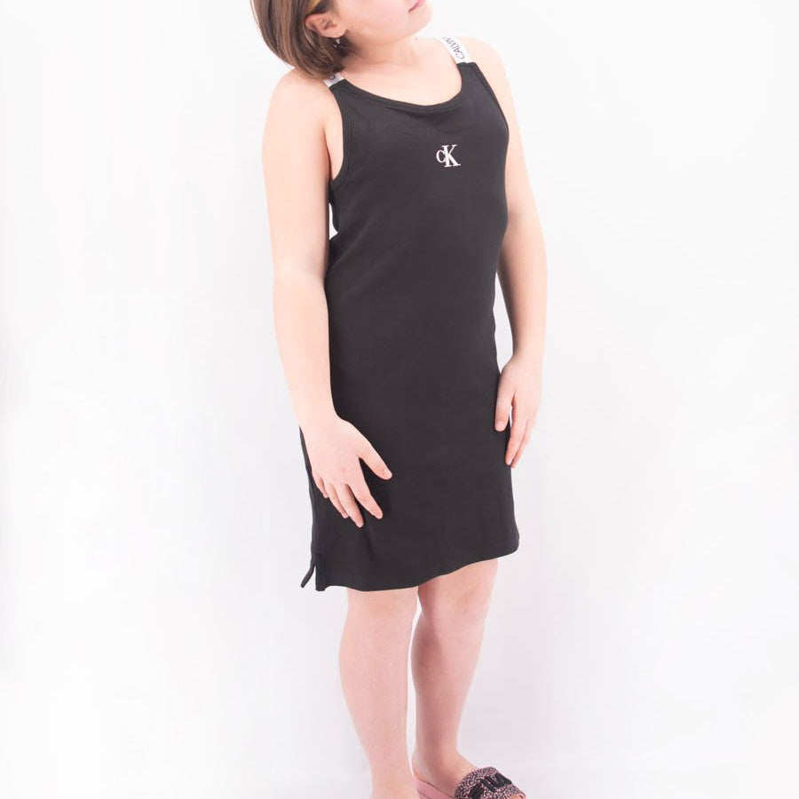 Calvin Klein Kids Sleeveless Sports Dress with Strap Band and Mini Front Logo