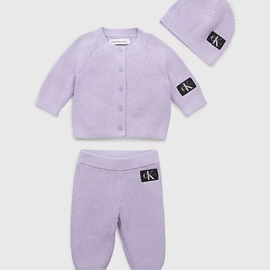 Calvin Klein Kids 3 Piece Gift Set - Trousers, Cardigan, Hat