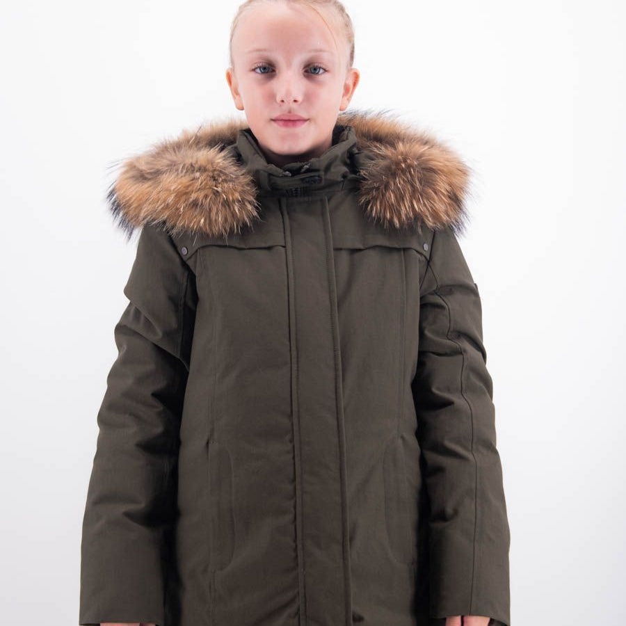 Canadiens Down Parka with Fur Hood