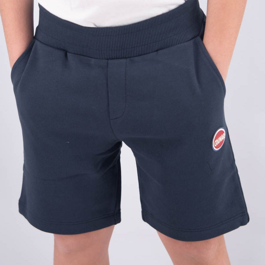 Bermuda shorts in fleece with logo patch