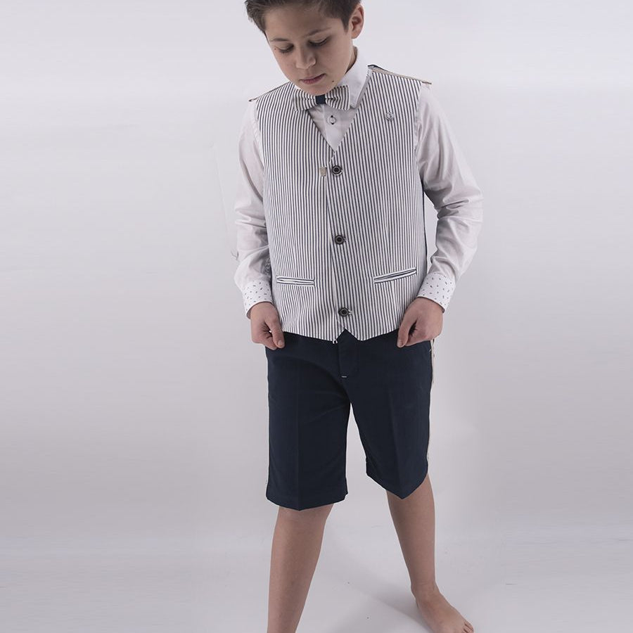 Hero Elegant Suit Cactus Vest Shirt Bermuda Bow Tie