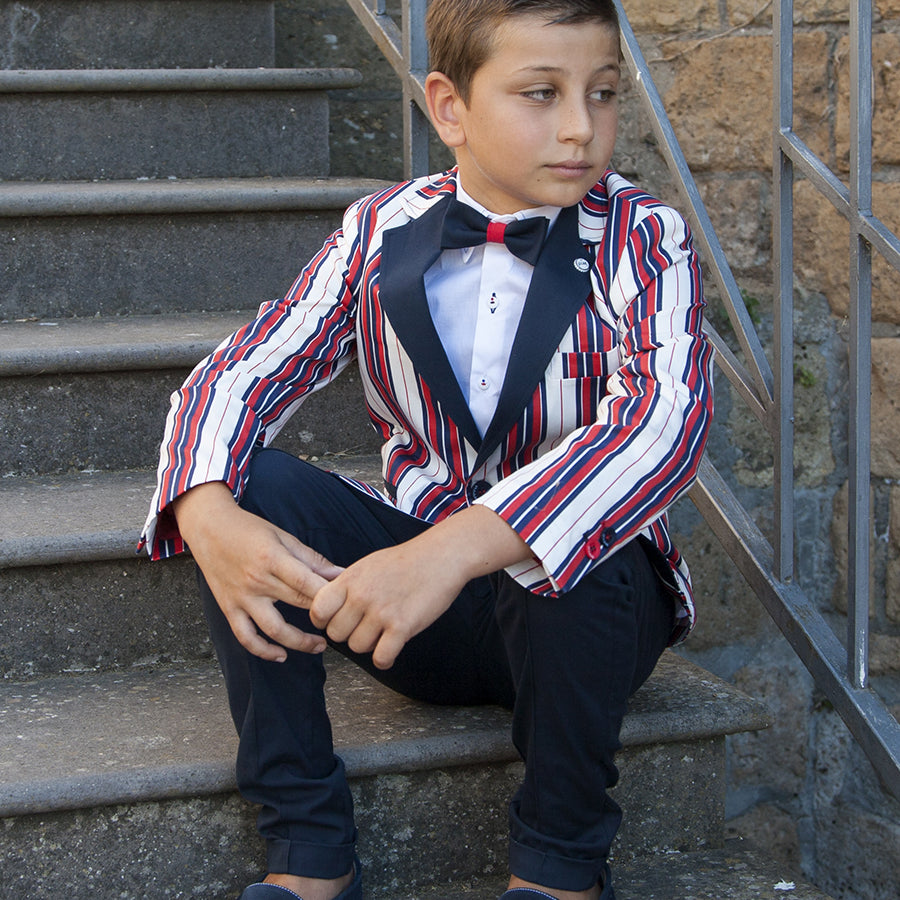 Hero Elegant Suit Anchor Jacket Shirt Pants Bow Tie