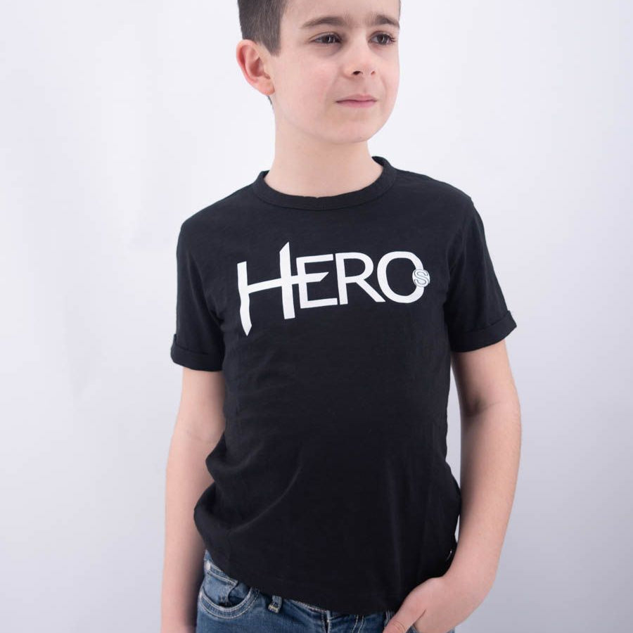 Hero T-shirt Slub Jersey Gd C/print Neck Boy