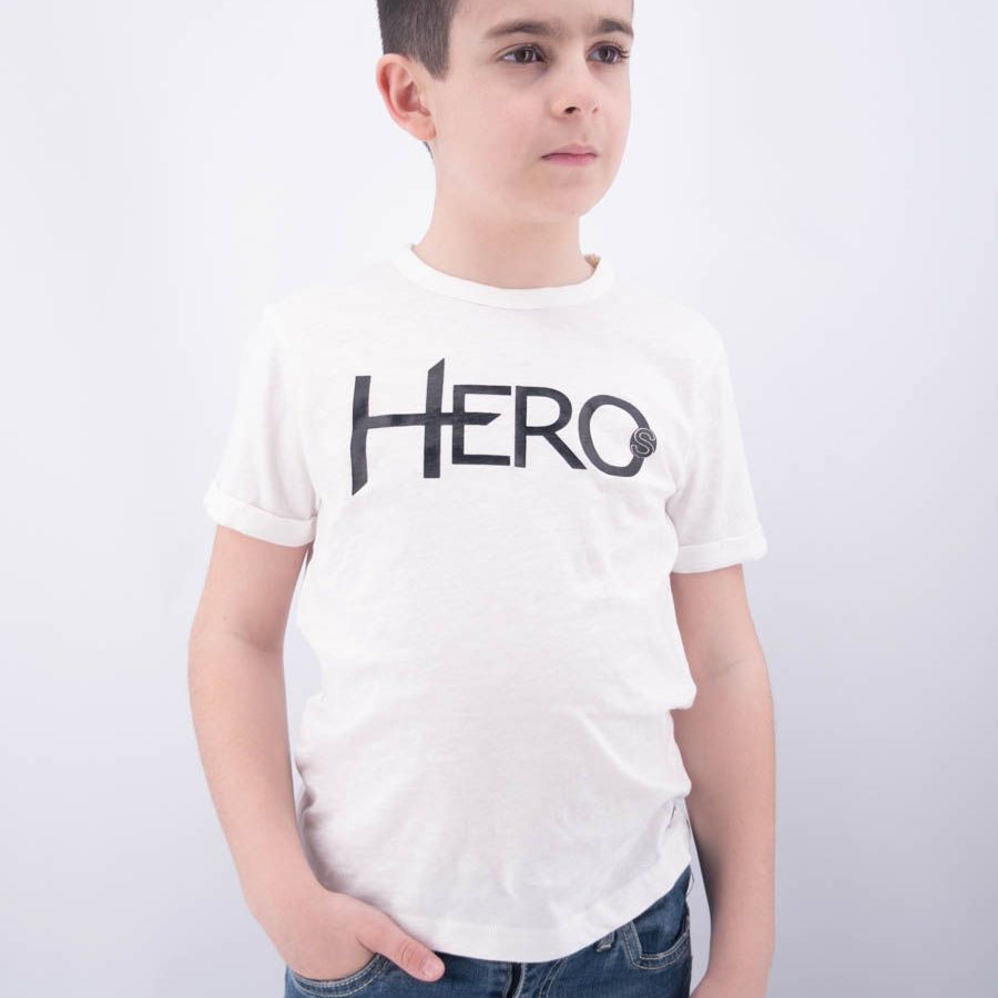 Hero T-shirt Slub Jersey Gd C/print Neck Boy