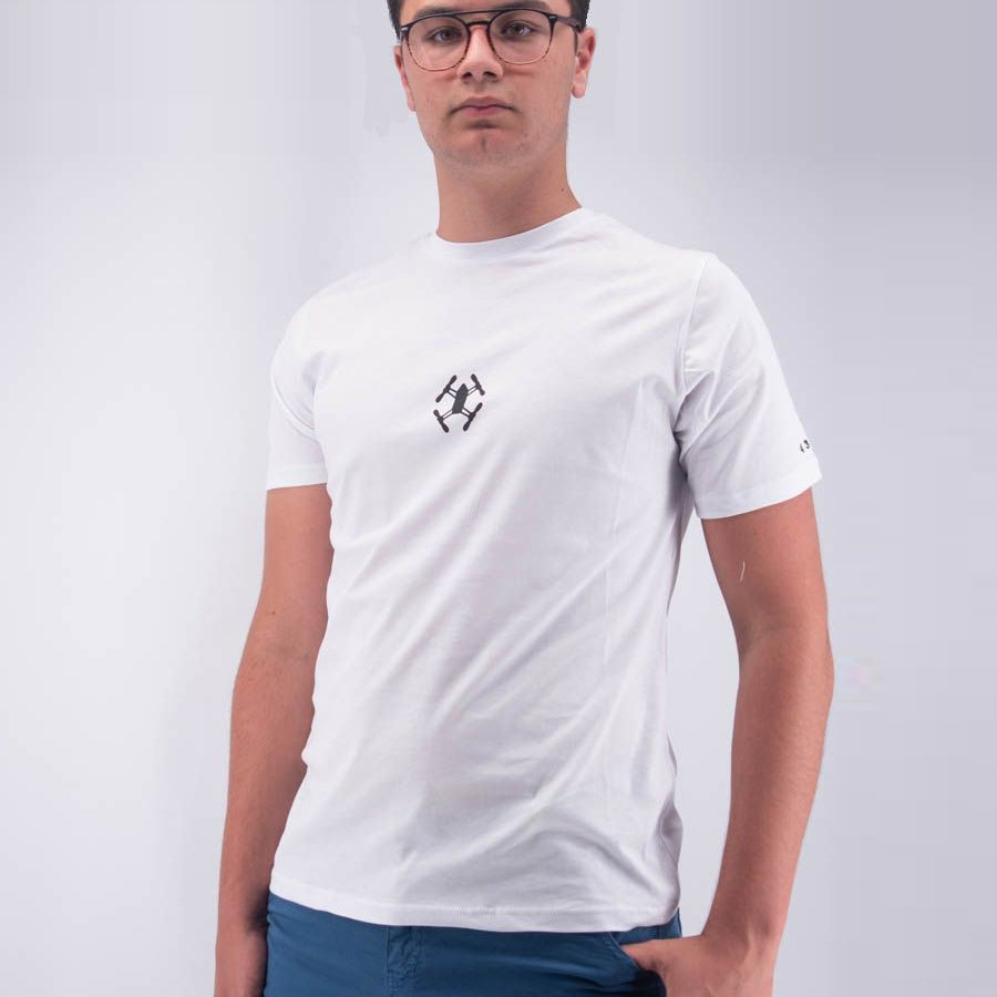 Hero T-shirt Over Fit Short Sleeve Space Print Embroidery Leet