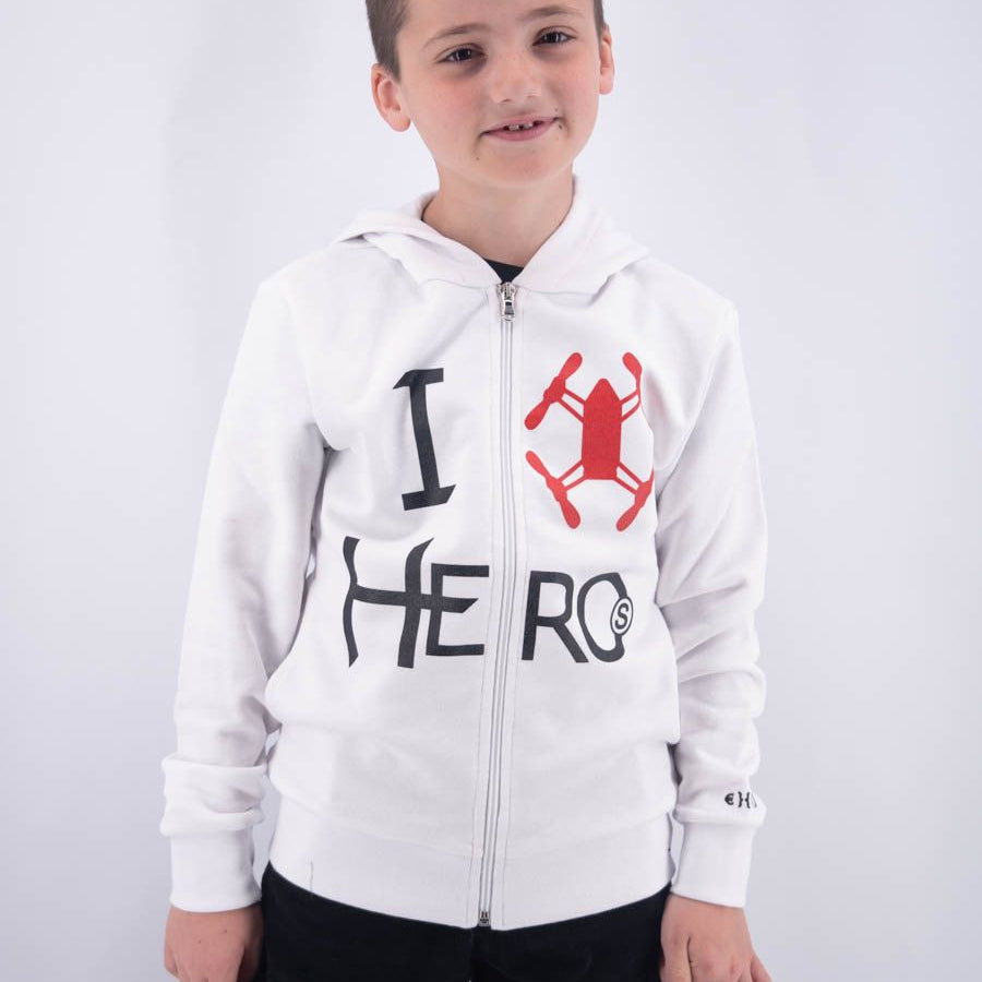 Hero Fullzip Hoodie with Leet Embroidery I Am Hero Print