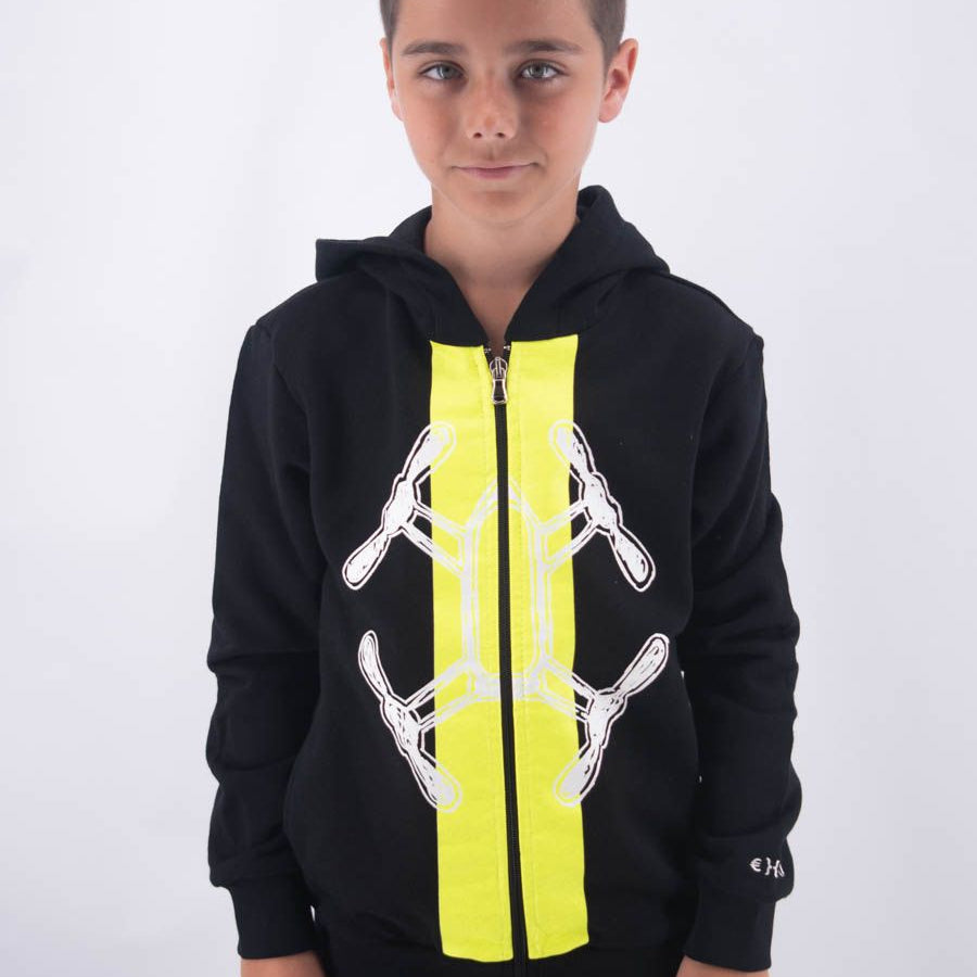 Hero Fullzip Hoodie with Leet Embroidery and Drone Print