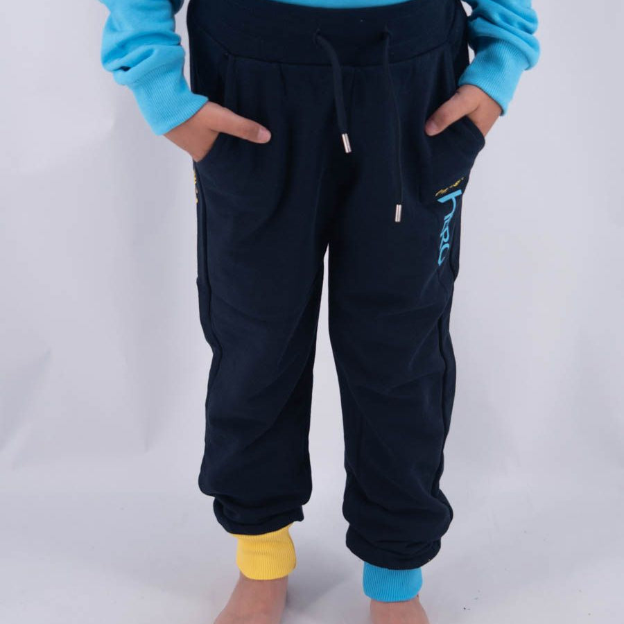 Hero Undersuit Trousers Sweatshirt Leet Embroidery Drone Print with Two-Tone Anklet