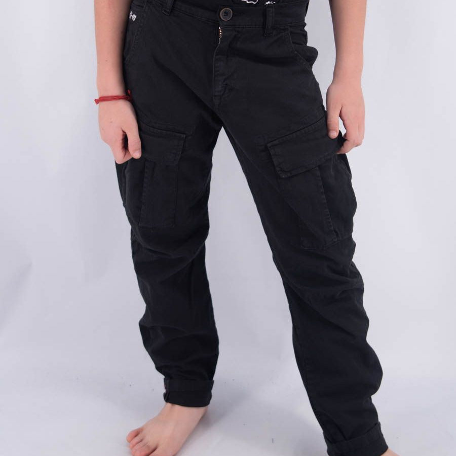 LEET EMBROIDERED HERO CARGO PANTS WITH ASTRONAUT YOGA PRINT POCKET APPLICATION