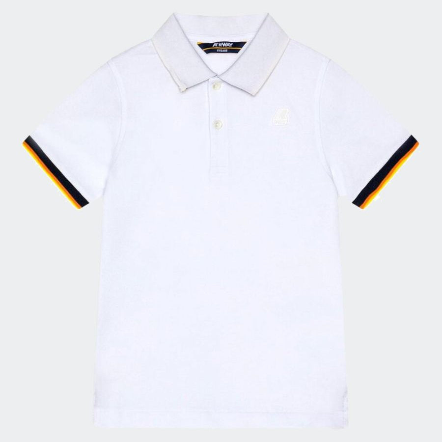 K-way Piquet Cotton Polo with Multicolor Edges
