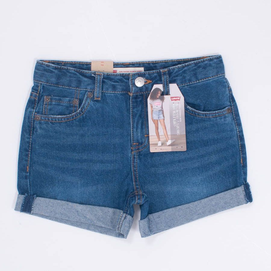 Levis Five-Pocket Shorts. Cuffed Legs.