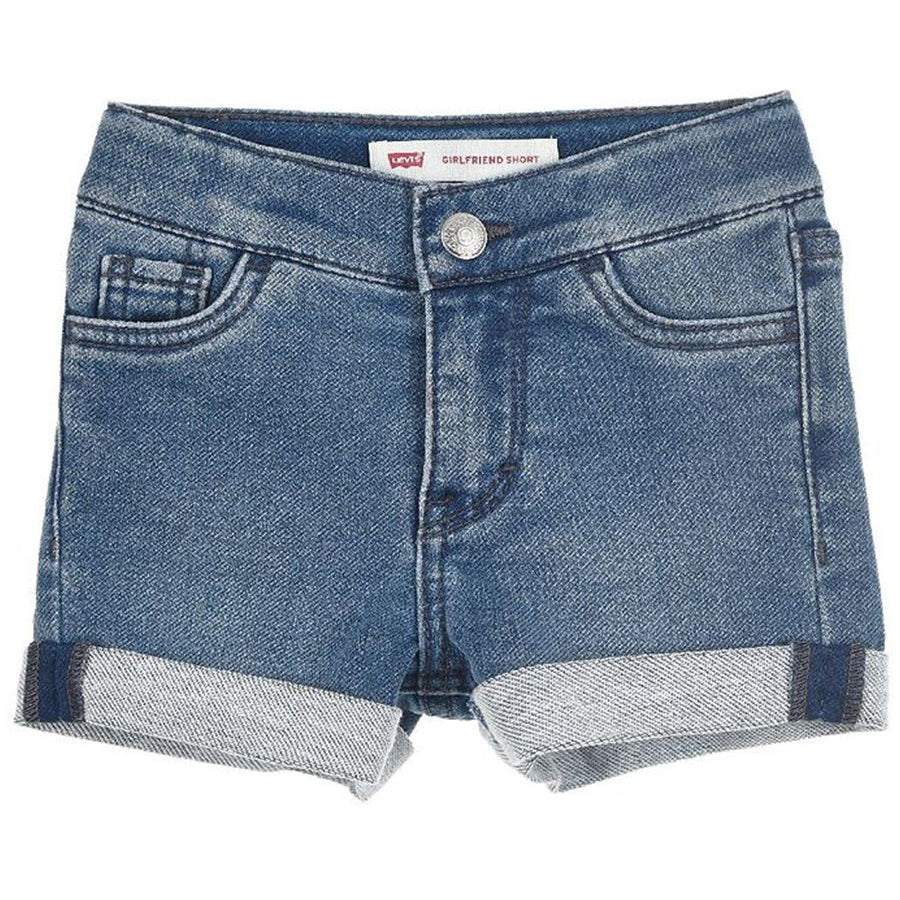 Levis Soft Cotton Shorts in Solid Color with Turn-Up Hem