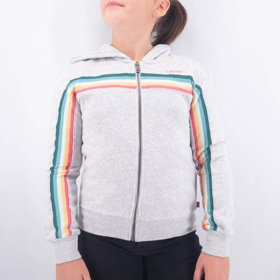 Levis Full-Zip Hoodie with Colored Stripes