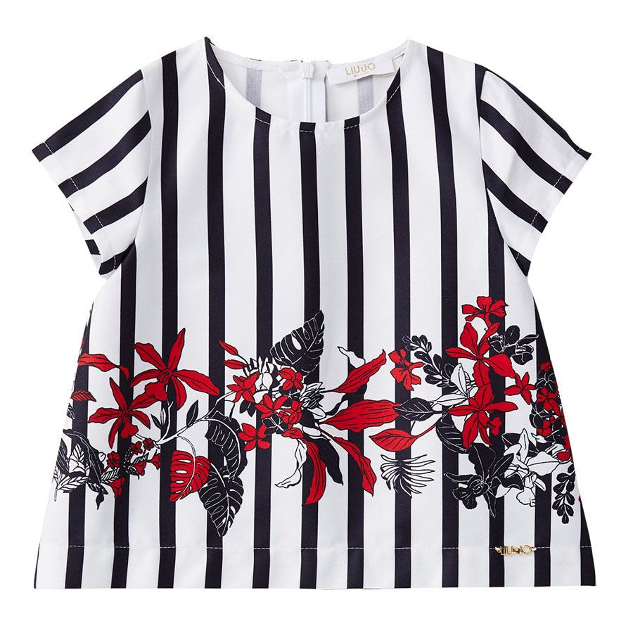 T-shirt Top in striped fabric