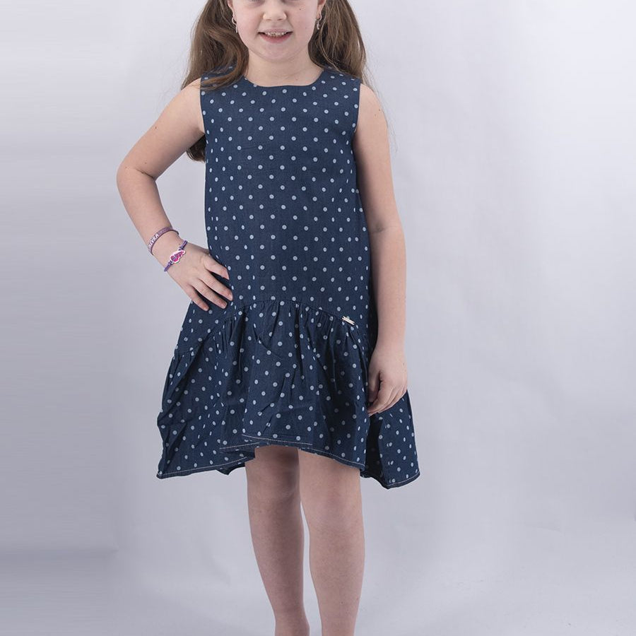 Liu jo Polka Dot Patterned Denim Dress