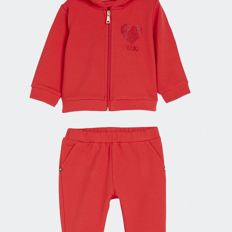 Liu Jo Tracksuit Set Full Zip Sweatshirt and Solid Color Trousers