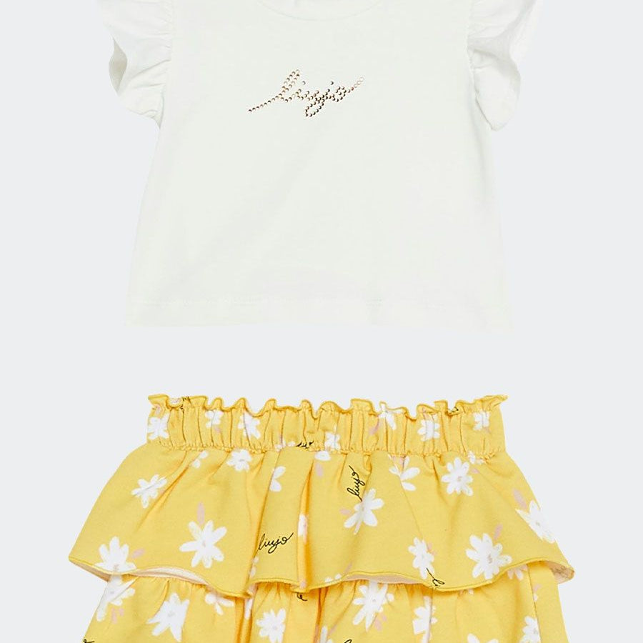 Liu Jo Elegant T-shirt and Skirt Set