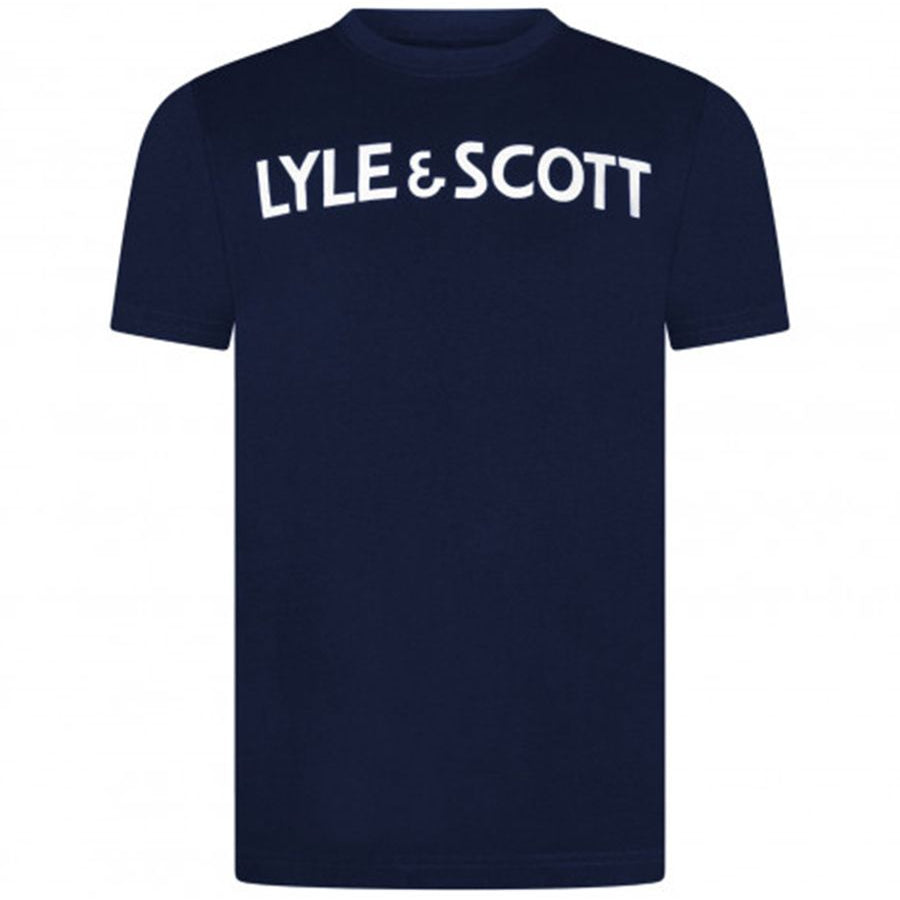 Lyle&scott Solid Color T-Shirt with Maxi Printed Logo