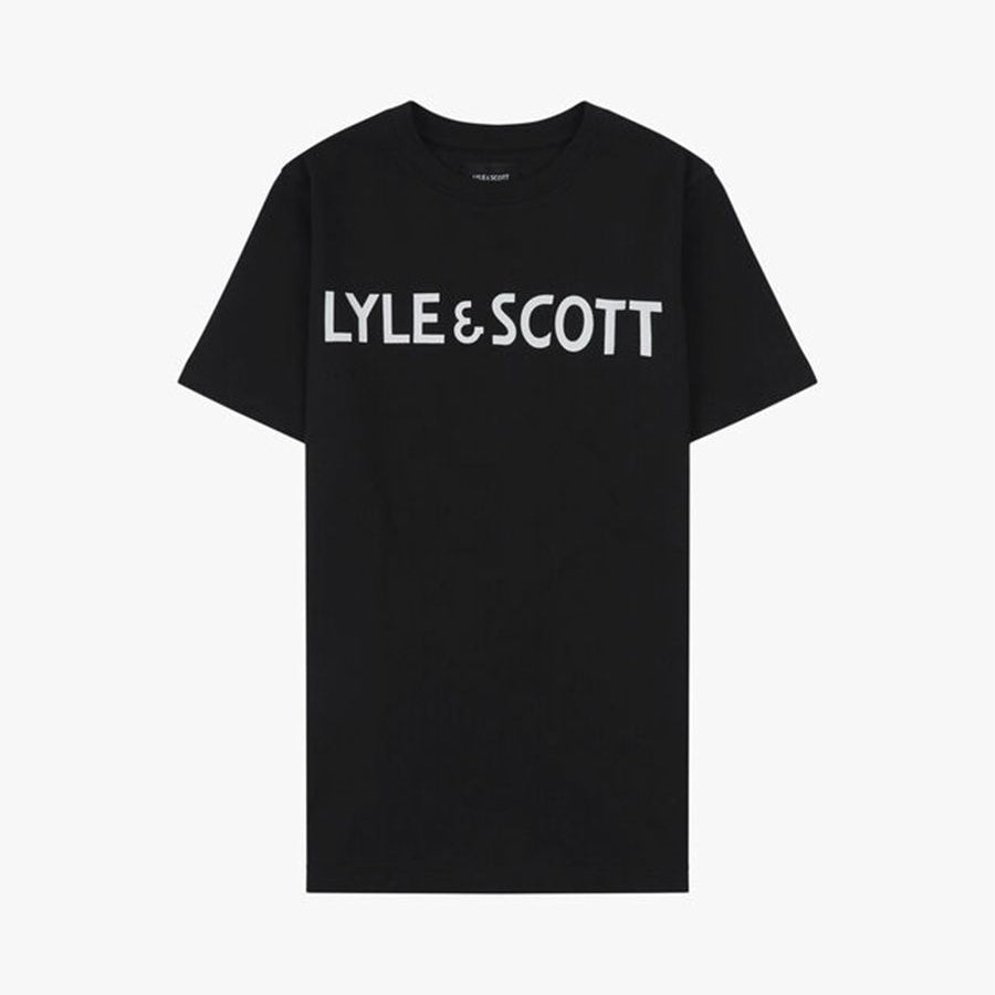 Lyle&scott Solid Color T-Shirt with Maxi Printed Logo