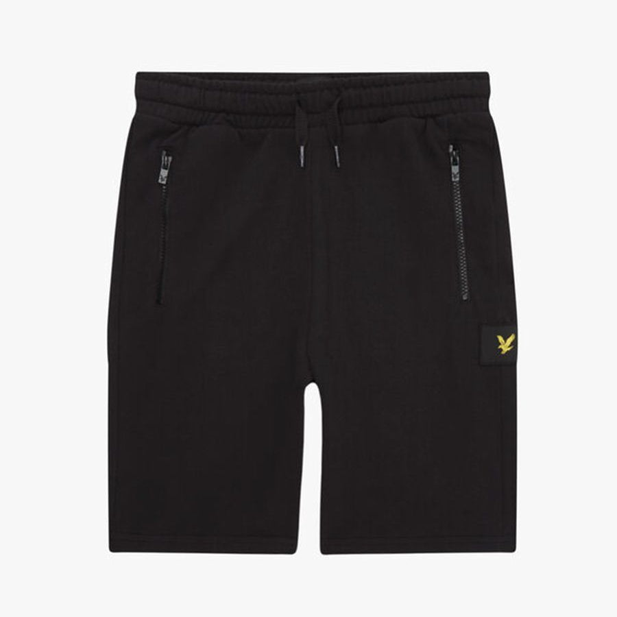 Lyle&Scott Solid Color Bermuda Shorts with Zip Pockets and Logo Patch