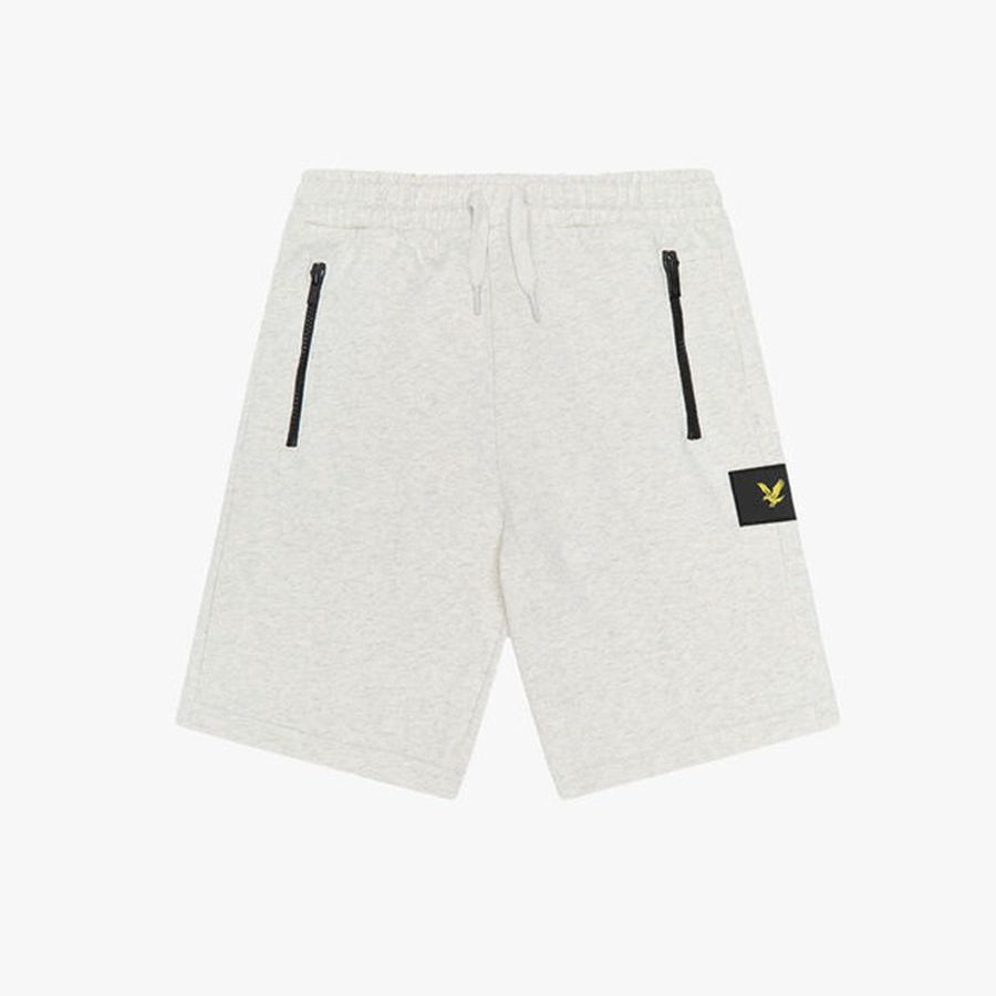 Lyle&Scott Solid Color Bermuda Shorts with Zip Pockets and Logo Patch