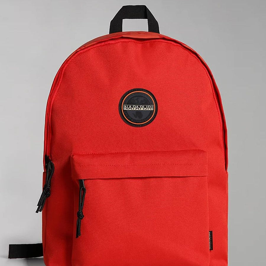 Napapijri Backpack with Double Zip Closure. Logo Patch and Horizontal Print on Top.